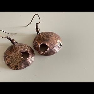 Artisan Textured Copper Domed Earring Blowout
